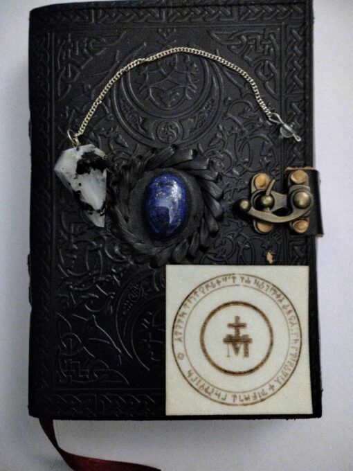 Pentacle Chiffre de Marie sur cuir d'agneau